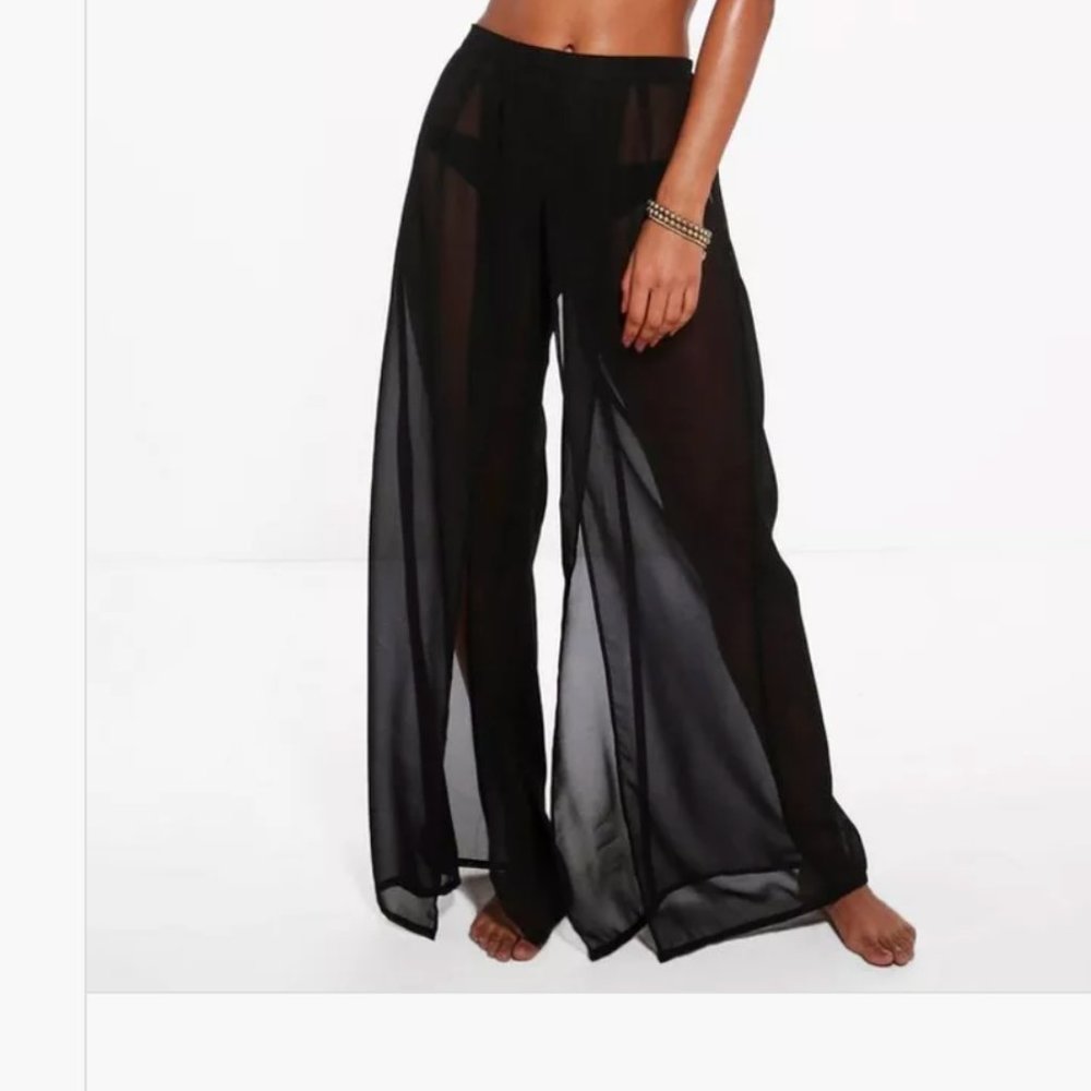 Boohoo Split Leg Beach Pants